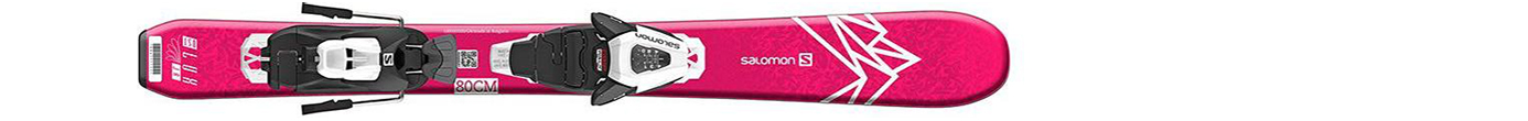 Горные лыжи с креплениями Salomon QST LUX Jr XS (70-90) C5 GW J75 Pink